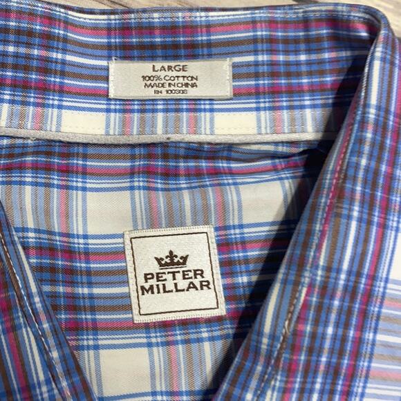 Peter Millar Long Sleeve Button Down Top L - Picture 4 of 7